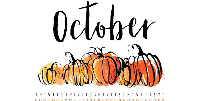 5120x2880 October 2017 Desktop Calendar Wallpaper — UpperCase Designs