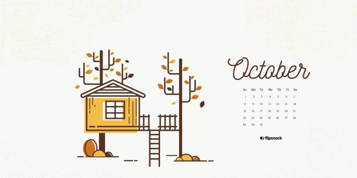 1920x1080 October 2017 calendar wallpaper for desktop background