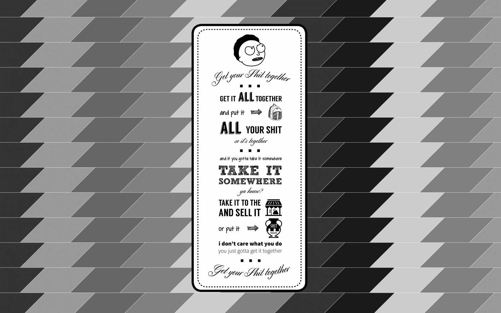 6804x4252 Get Your Shit Together Wallpaper - Rick and Morty (1920x1200) - Imgur