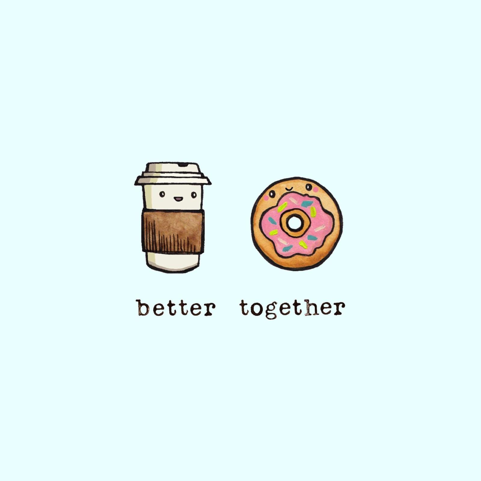 2048x2048 Better together wallpaper | WALPAPERS | Cute food drawings, Best