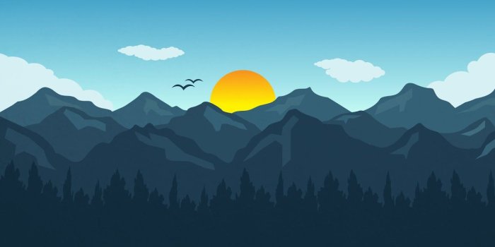 1280x720 Adobe Illustrator CC Tutorial - How to design Flat landscape Wallpaper