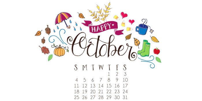 1856x1151 October Calendar Print + Desktop Wallpaper | Dawn Nicole Designs®