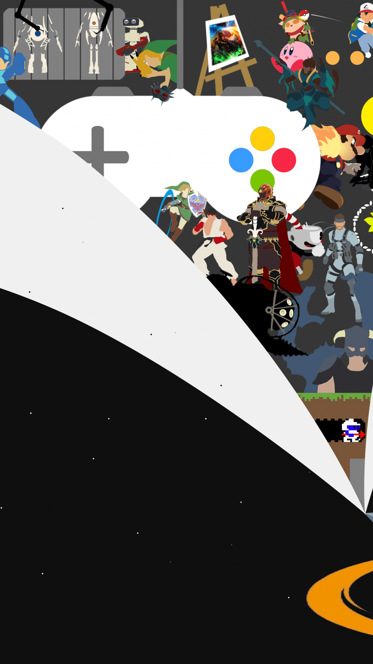 1242x2208 Put together a video game wallpaper to fit dark theme | Download