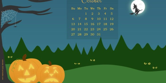 1920x1080 october 2019 calendar halloween wallpaper | Calendar 2019 Wallpapers