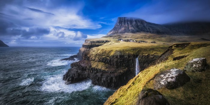 5760x3794 Faroe, Islands, North, Atlantic, Landscape, Waterfall, Ocean, Sea