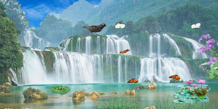 1600x900 Amazon.com: Misty Waterfall Wallpaper [Download]: Software