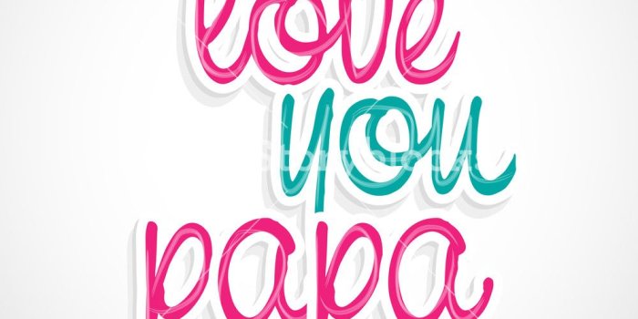 1000x1000 Love You Papa Fathers Day Banner Royalty-Free Stock Image