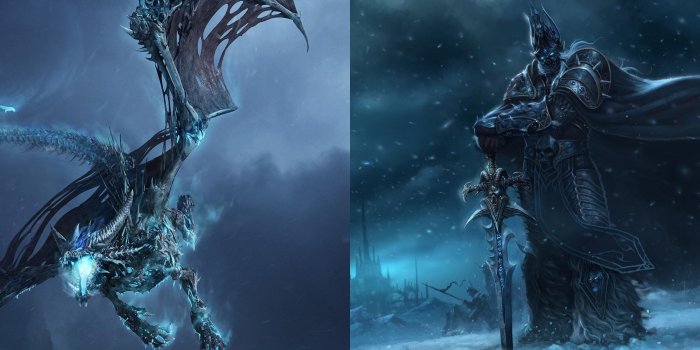 3840x1080 Dual Monitor Lich King Wallpaper I Threw Together! [Individual