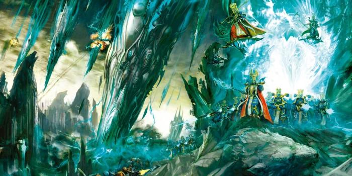 1332x850 Wallpaper demon, chaos, space marines, Warhammer 40 000, sorcerer