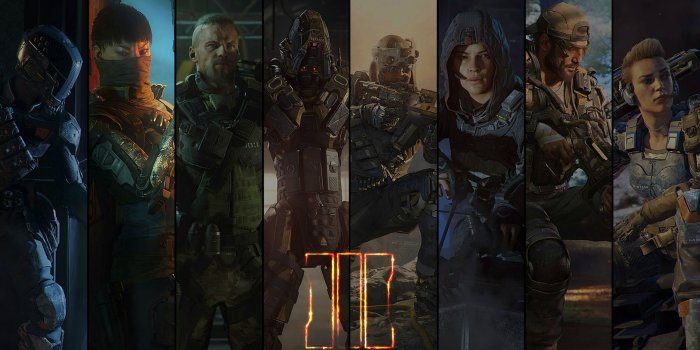 3867x2025 BO3 8 Specialists [Wallpaper] : blackops3