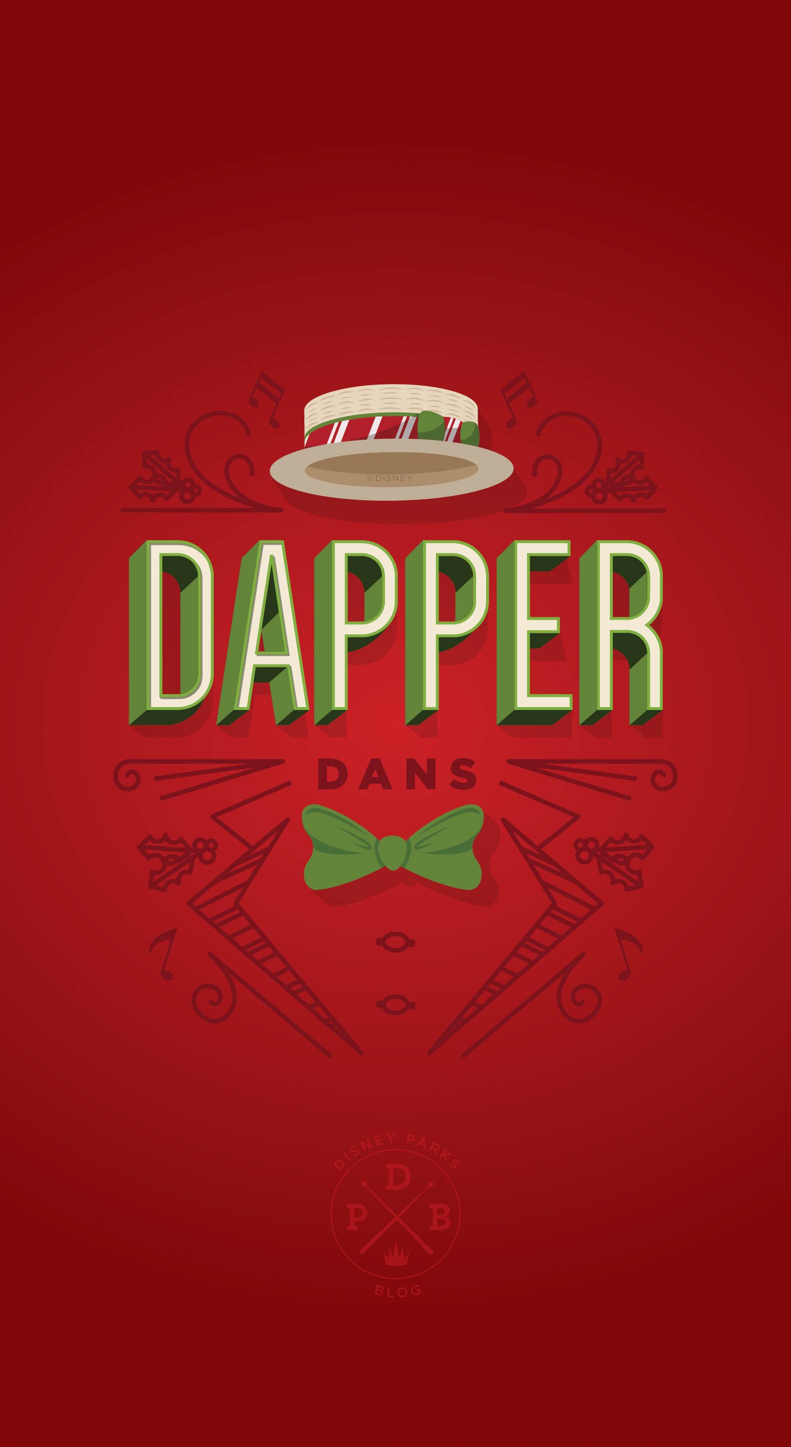 1580x2890 Dapper Dans 2018 Holiday Wallpaper – iPhone/Android | Disney Parks Blog