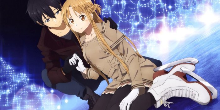 1332x850 Wallpaper anime, art, sword art online, Asuna, Kirito images for