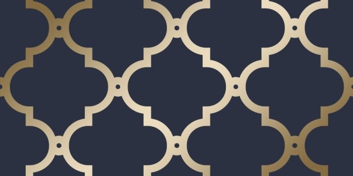 1000x1000 Morocco Trellis Wallpaper Navy Gold