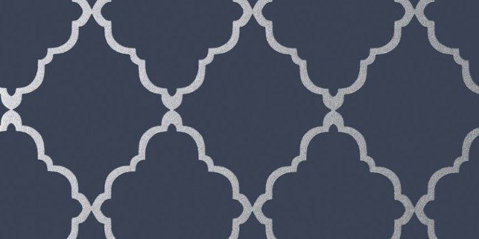 864x960 Klein Trellis - Silver on Navy wallpaper | Seraphina Wallpaper | Anna French