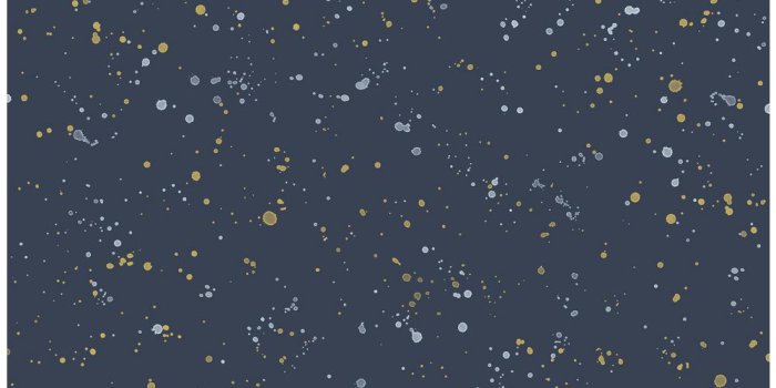 1000x1000 Kids Navy and Metallic Gold Paint Splatter Wallpaper