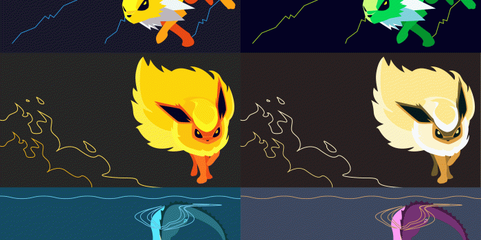 3840x3240 OC] Jolteon, Flareon, and Vaporeon (Gen 1) 1080p Wallpapers! : pokemon