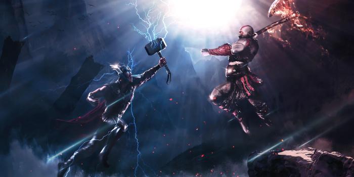 3840x2160 Thor VS Kratos 4k Ultra HD Wallpaper | Background Image | 3840x2160