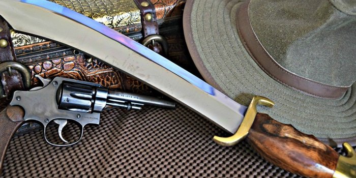 1332x850 Wallpaper hat, knife, revolver images for desktop, section оружие