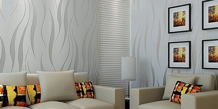 1010x1010 Modern Non-Woven 3D Wallpapers, Pattern Environmental Protection Wallpaper  for Bedroom, Living Room, Kitchen and Bathroom Walls (20.8In x 32.8Ft, Gray 