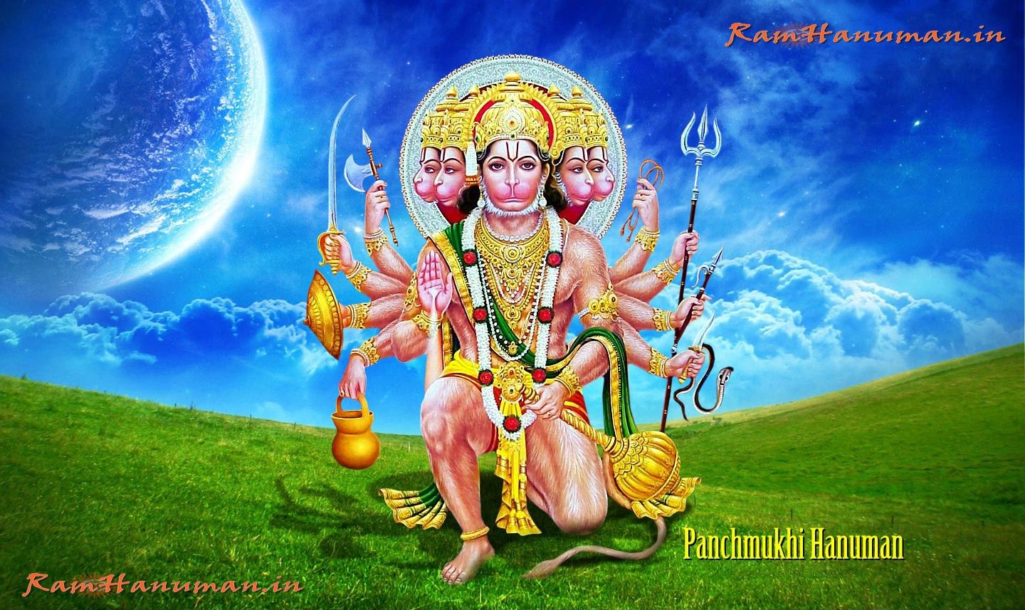 1440x857 Best panchmukhi hanuman wallpaper hd p wallpaper HD Free Download in