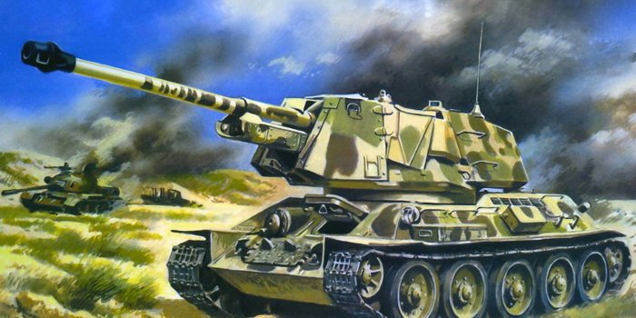 1440x900 Wallpaper T-34 T-34-100 tank Painting Art Army