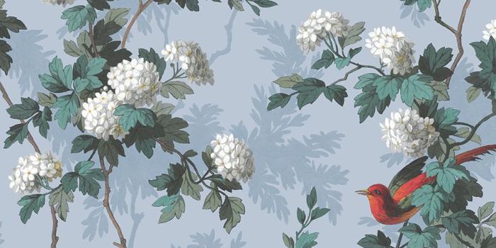 1000x1800 Heritage Bird Print by The Vintage Collection - Blue - Wallpaper -  HWP/12010/4