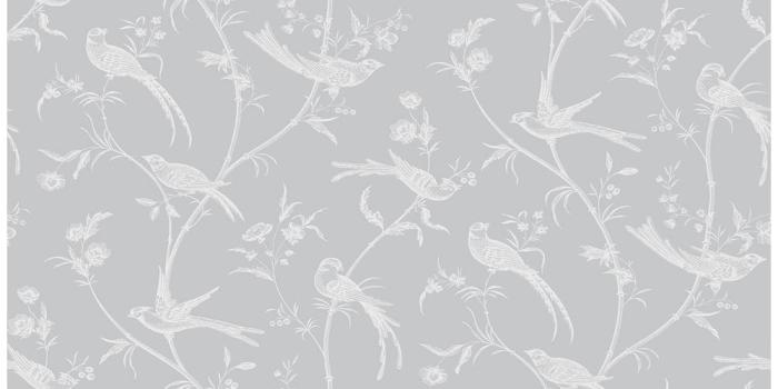 1000x1000 Norwich Light Grey Bird Trail Wallpaper