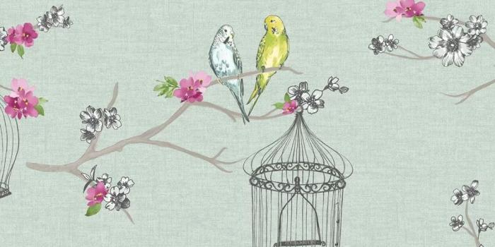 1000x1000 Overture Bird Wallpaper Teal