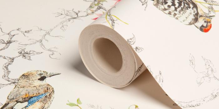 2672x2672 Statement Ornithology Birds Metallic Wallpaper | Departments | DIY at B&Q