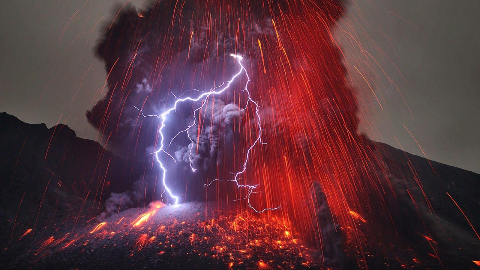 2225x1253 64+ Volcanic Lightning Wallpapers on WallpaperPlay