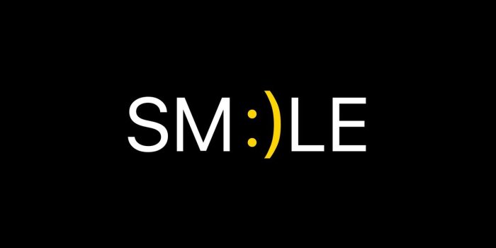 1332x850 Wallpaper smile, background, black, minimalism, black, smiley