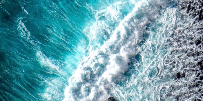 1920x1080 Download wallpaper 1920x1080 ocean, wave, foam, surf, aerial view