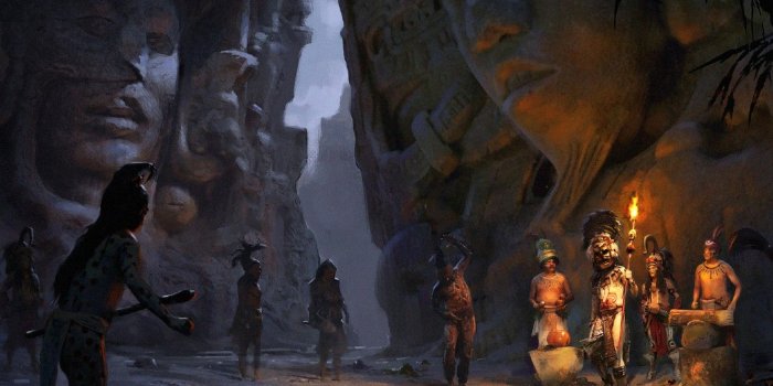 1332x850 Wallpaper art, painting, ancient, Mayan images for desktop, section