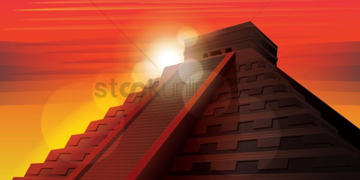 1300x919 Mayan pyramid wallpaper Vector Image - 1615383 | StockUnlimited