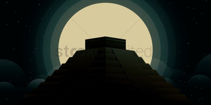 1300x1300 Mayan pyramid wallpaper Vector Image - 1615777 | StockUnlimited