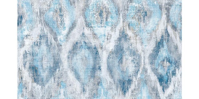 1000x1000 57.8 sq. ft. Gilboa Blue Ikat Wallpaper