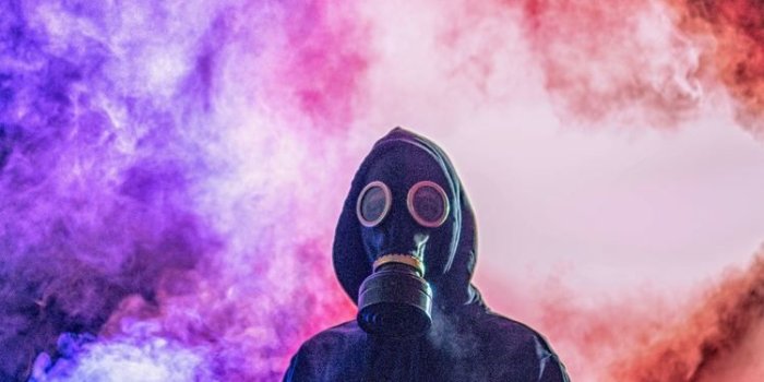 750x1334 750x1334 Cyberpunk Man Colorful Smoke Bomb iPhone 6, iPhone 6S