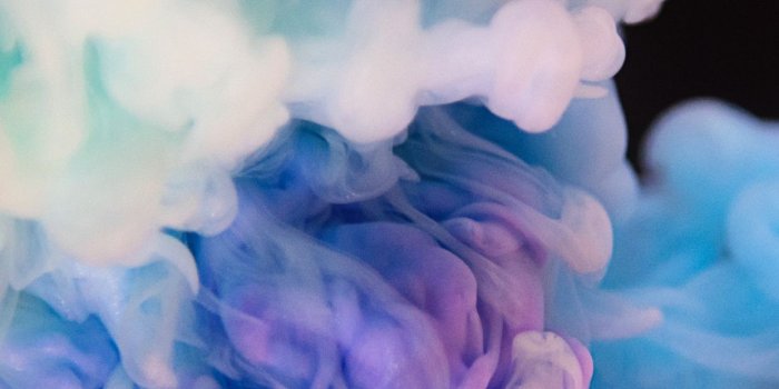 1242x2688 Wallpaper Colorful smoke, black background, abstract picture