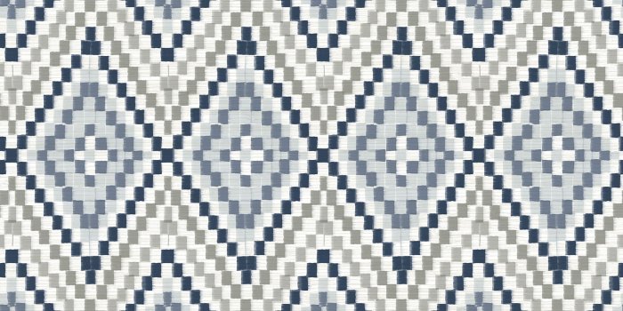 1800x1800 Ganado Navy Geometric Ikat Wallpaper