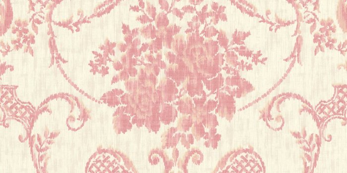 1600x1600 Brewster 2614-21027 Marais Pink Ikat Damask Wallpaper - Pink Ikat Damask