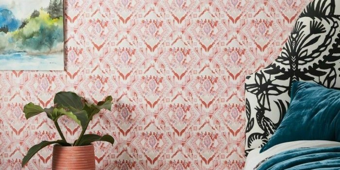 1000x1000 Opalhouse Coral Washy Ikat Peel & Stick Removable Wallpaper Pink 27.5  sqft(HAVE2