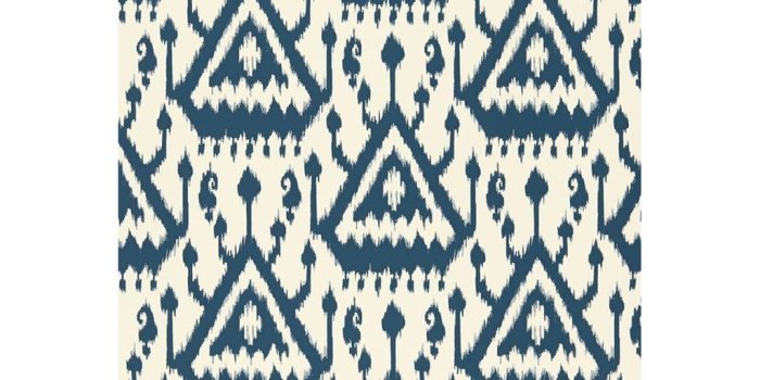 1024x1024 Schumacher Wallpaper 5006952 Vientiane Ikat Indigo