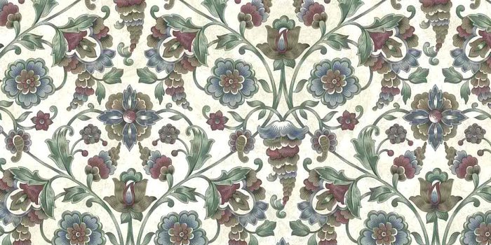 1166x747 Paisley Vintage Wallpaper Floral Red Blue Green HP2283 D/Rs