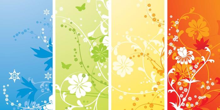 1400x980 Four Seasons Vector Wallpaper Pack - Download Free Vector Art, Stock