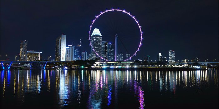 3840x2160 Trending 2016 Singapore 4k Wallpaper - Singapore Flyer Night Time