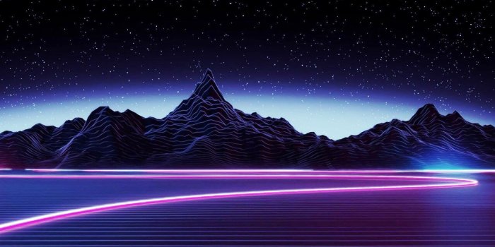 1280x720 Desktop Neon Mountain Wallpaper - Album on Imgur
