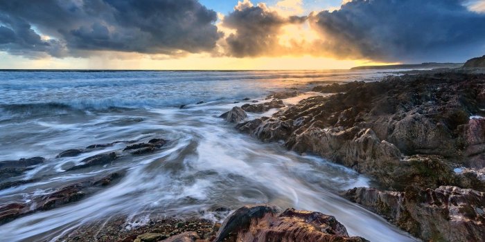 1332x850 Wallpaper clouds, rocks, coast, Ireland images for desktop, section