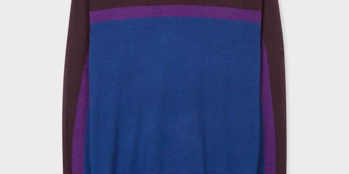 1000x1000 paul smith shop clothing online, Men's Indigo Colour-Block Merino