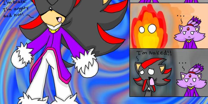 1298x1097 Shadow The Hedgehog images shadow wears blaze's clothes HD wallpaper