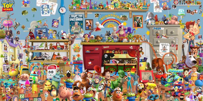 4444x2500 The Entire Toy Story Cast Wallpaper : toystory